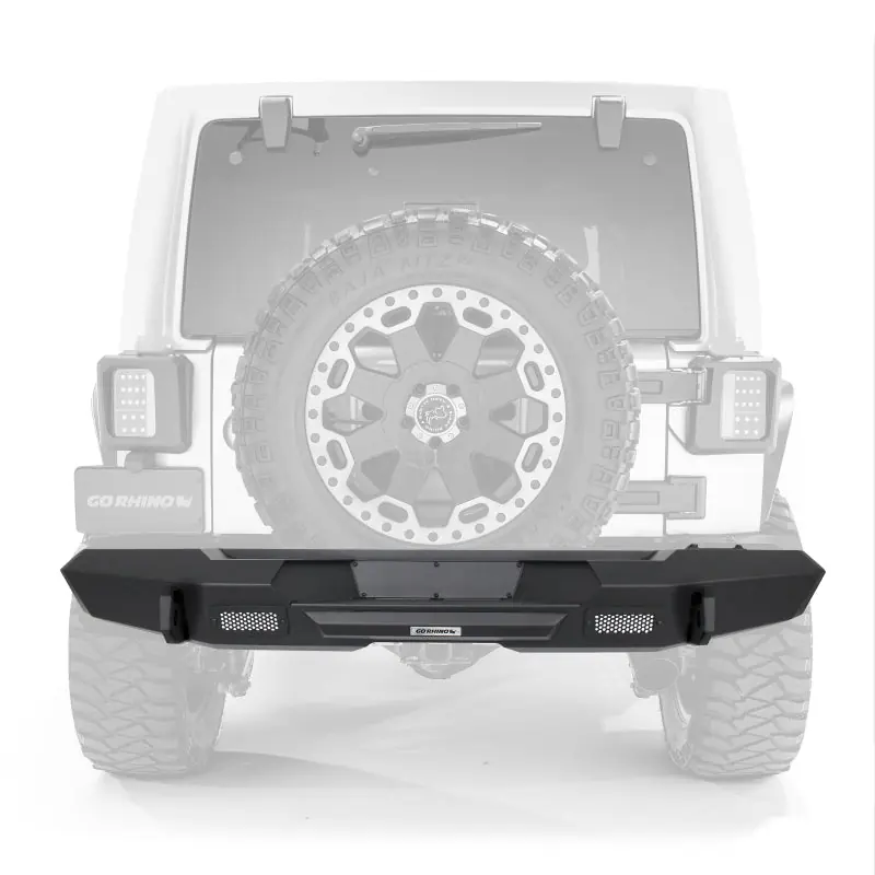Shop Now Go Rhino 07-18 Jeep Wrangler JK Trailline Rear Straight Bumper