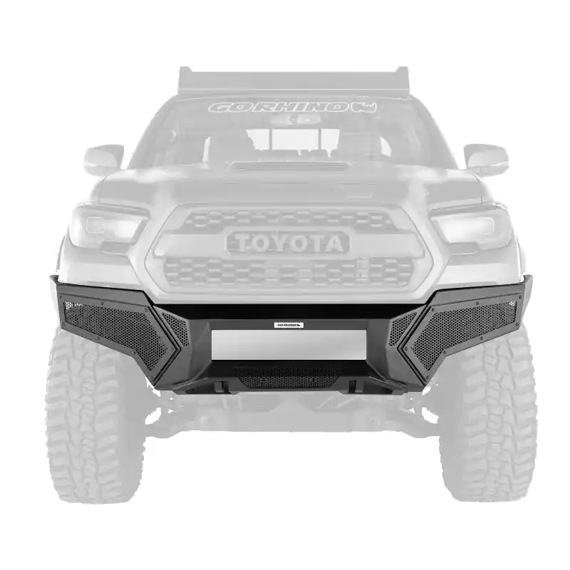 Same Day Shipping Go Rhino 16-21 Toyota Tacoma Element Front Bumper with Fixed Light Bar Mount Textured Black