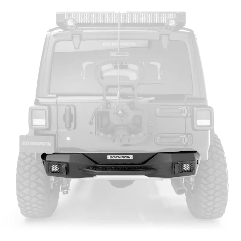 Express Delivery Go Rhino 18-20 Jeep Wrangler JL/JLU Rockline Rear Stubby Bumper