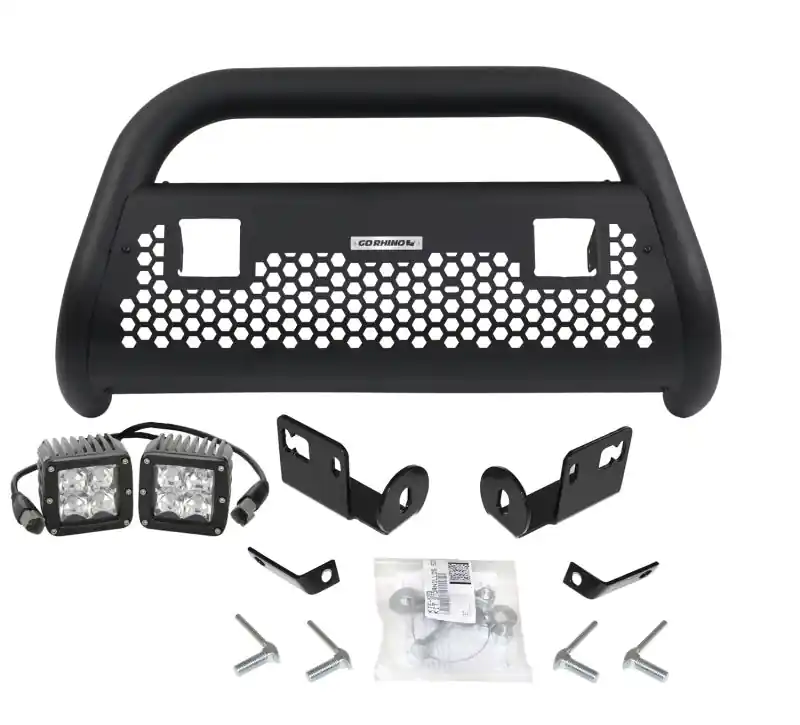 Go Rhino 05-15 Toyota Tacoma RC2 LR 2 Lights Complete Kit w/Front Guard + Brkts Trusted Brand