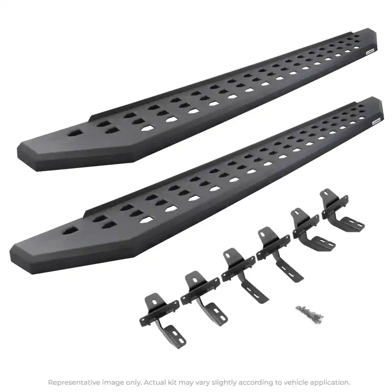 Premium Go Rhino 2022 Toyota Tundra Crew Max 4dr RB20 Kit w/RB20 Running Board + Brkts - Tex. Blk