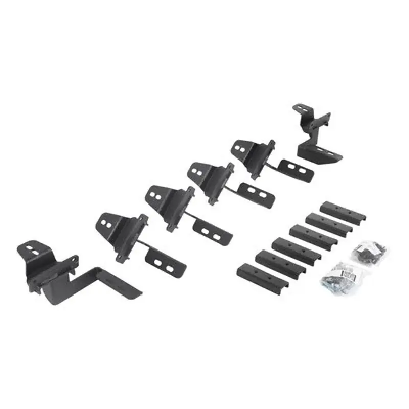 Shop Now Go Rhino 07-18 Jeep Wrangler JKU 4DR Mounting Brackets (V-Series V3/RB10 Slim/RB20 Slim) - Tex. Blk
