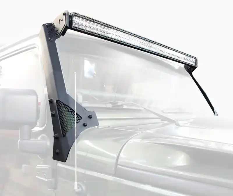 Go Rhino 07-18 Jeep Wrangler JK/JKU (Ex Mjve/392/4xe) Windshield Light Bar Mount Brkt - 50in Sgl Row Popular
