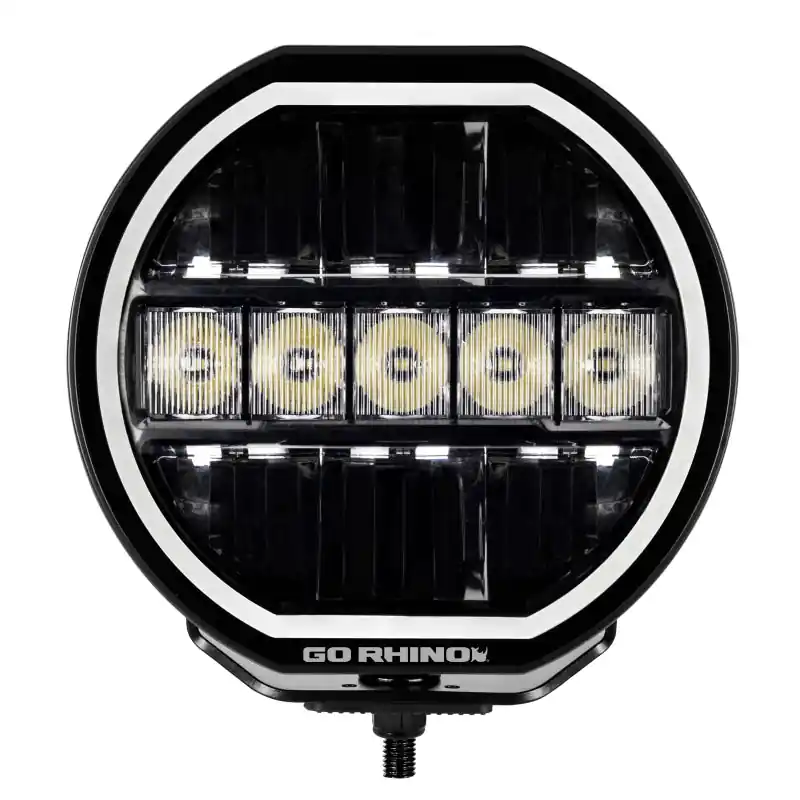 Go Rhino Xplor Blackout Series Maxline LED Hi/Low Beam w/Multi DRL (Surface Mount) 7in. - Blk Don’t Miss Out