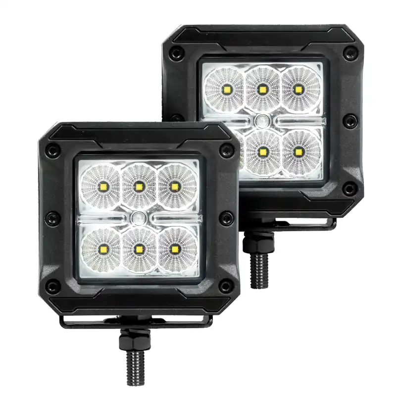 Go Rhino Xplor Bright Series Cube LED Flood Light Kit (Surface/Threaded Stud Mount) 3x3 - Blk (Pair) Hot Picks