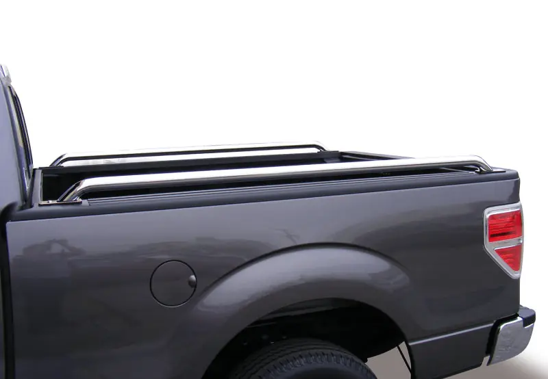 Buy Online Go Rhino 14-18 Chevrolet Silverado 1500 & 2019 LTD (Classic) Stake Pocket Bed Rails - Chrome