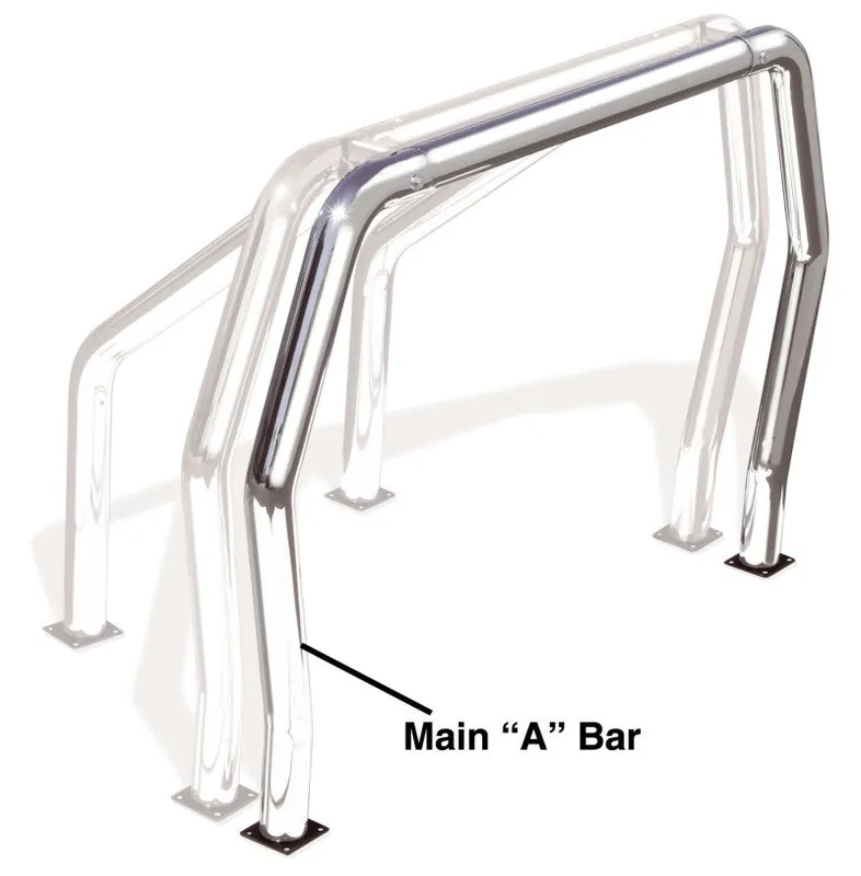 Go Rhino RHINO Bed Bar - Front Main A bar - Chrome Luxury