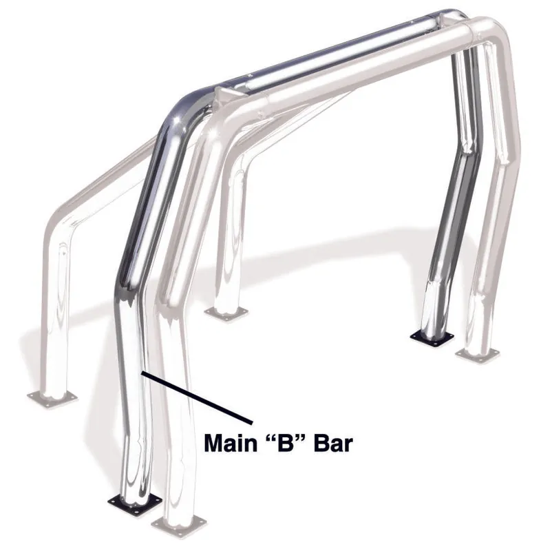Order Now Go Rhino RHINO Bed Bar - Rear Main B bar - Chrome