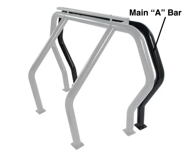 Go Rhino RHINO Bed Bar - Front Main A bar - Black Crafted