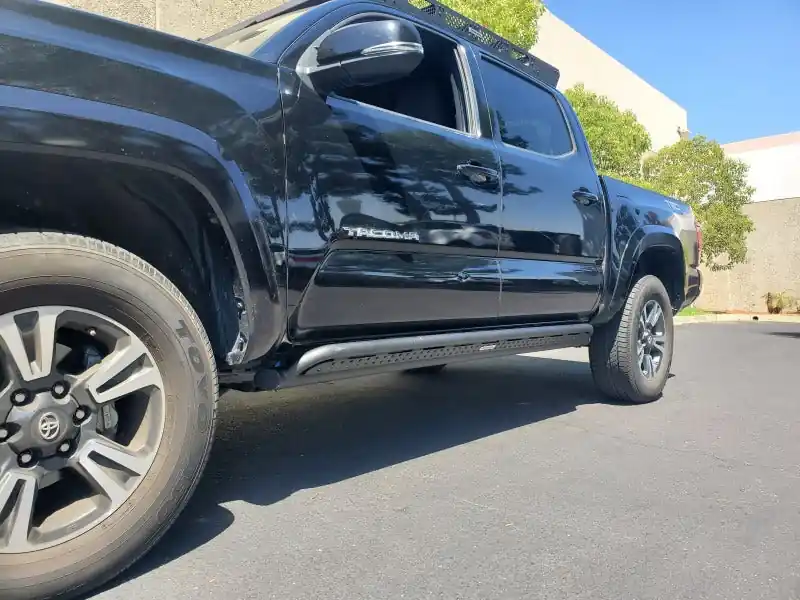 Reduced Price Go Rhino 18-23 Toyota Tacoma 4Door Frame Mount Sliders - Textured Black