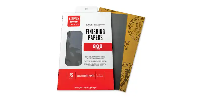 Griots Garage BOSS Finishing Papers - 800g - 5 .5in x 9in (25 Sheets) Clearance