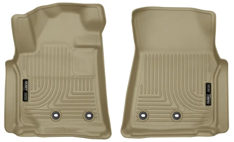 Husky Liners 13-16 Lexus LX570 / 13-16 Toyota Land Cruiser WeatherBeater Front Tan Floor Liners One Day Deal