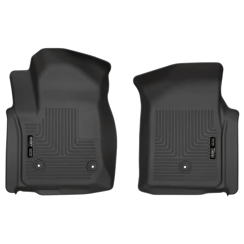 Husky Liners 19-20 Chevy Silverado WeatherBeater Black Floor Liners - Front Free Returns