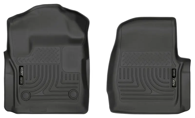 Husky Liners 17 Ford F-250 F-350 Super Duty Standard Cab WeatherBeater Black Front Floor Liners Worldwide Shipping