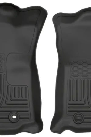 Husky Liners 2016 Toyota Tacoma w/ Manual Trans WeatherBeater Front Black Floor Liners Professional Grade
