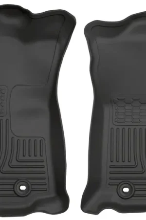 Husky Liners 2018 Toyota Tacoma Double Cab WeatherBeater Black Front Floor Liners Free Shipping
