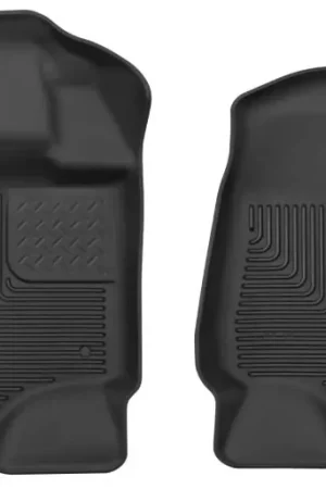 Authentic Husky Liners 15-23 Ford F-150 Super/Super Crew Cab WeatherBeater Black Front Floor Liners