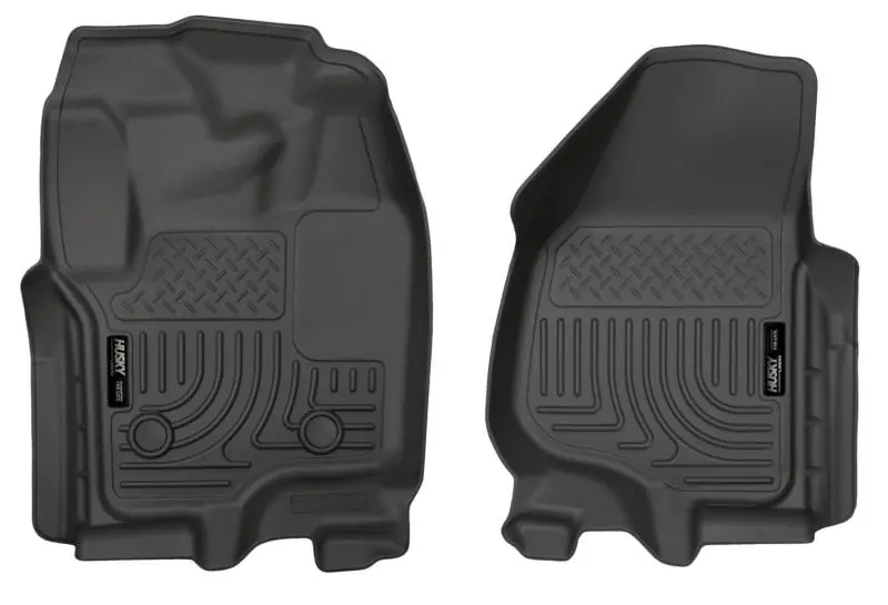 Crafted Husky Liners 12-15 Ford Super Duty Crew & Extended Cab WeatherBeater Front Row Black Floor Liners