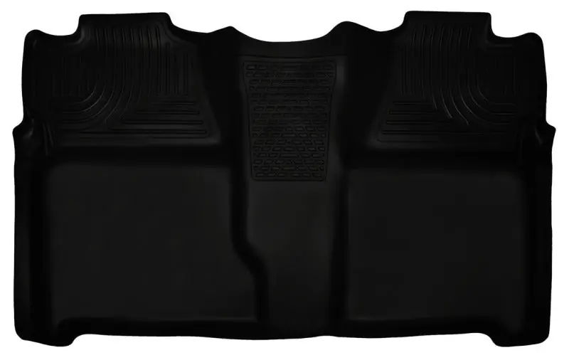 Place Order Husky Liners 07-13 Chevy Silverado 1500/2500HD Crew Cab PU Weatherbeater Black 2nd Seat Floor Liner