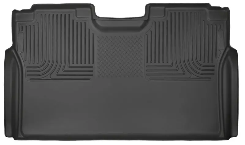 Final Sale Husky Liners 15-23 Ford F-150 SuperCrew Cab WeatherBeater Black 2nd Seat Floor Liner