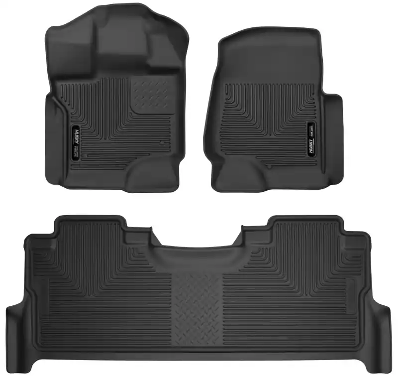 Husky Liners 2017 Ford F-250 Super Duty Crew Cab X-Act Contour Black Front & Rear Floor Liners Next Day Delivery