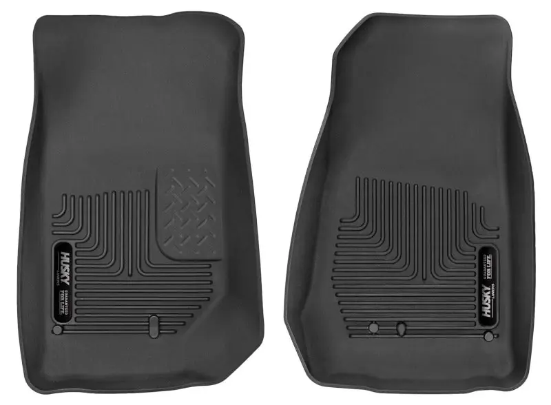 Genuine Husky Liners 2007-2014 Jeep Wrangler (2Dr/4Dr Unlimited) X-Act Contour Black Front Floor Liners