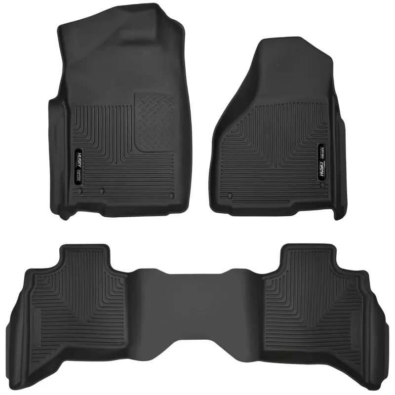 Husky Liners 10-18 Dodge Ram 1500 Quad Cab X-Act Contour Front & Second Seat Floor Liners - Black Viral
