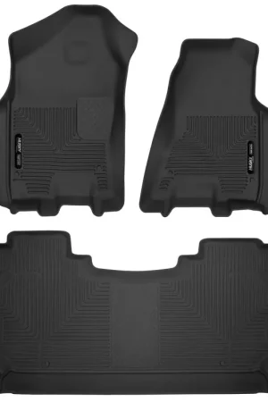 Super Sale Husky Liners 19-22 Dodge Ram 1500 Crew Cab X-Act Contour Front & Second Seat Floor Liners - Black