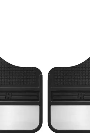 Husky Liners Universal 12in Wide Black Rubber Front Mud Flaps w/ Weight Luxury