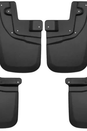 Luxury Husky Liners 05-15 Toyota Tacoma w/ OEM Fender Flares Front and Rear Mud Guards - Black