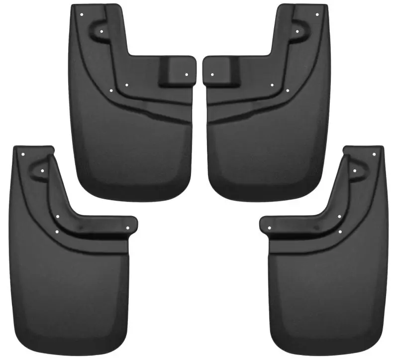 Luxury Husky Liners 05-15 Toyota Tacoma w/ OEM Fender Flares Front and Rear Mud Guards - Black