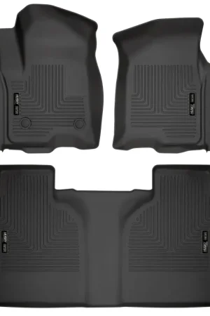Husky Liners 19-23 Chevrolet Silverado 1500 Crew Cab WeatherBeater Blk Front & 2nd Seat Floor Liners In Demand
