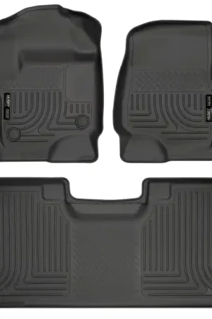 Husky Liners 17-19 F-250/F-350/F-450 Crew Cab Weatherbeater Black Front & 2nd Seat Floor Liners Factory Price