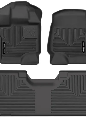 Husky Liners 21-24 Ford F-150 SuperCrew Weatherbeater Black Front & 2nd Seat Floor Liners Cheap