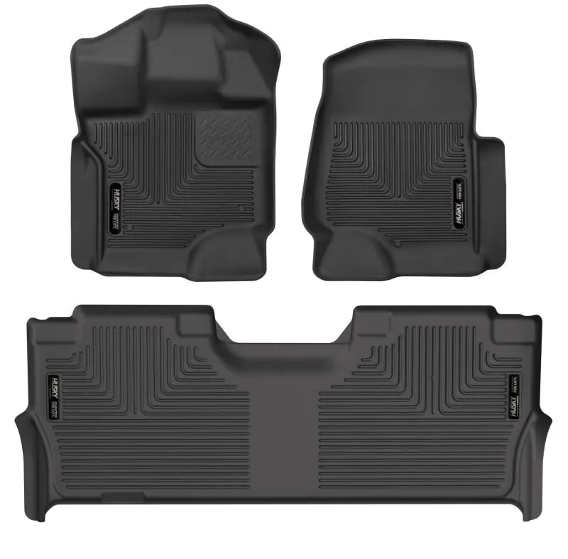 Husky Liners 21-24 Ford F-150 SuperCrew Weatherbeater Black Front & 2nd Seat Floor Liners Cheap