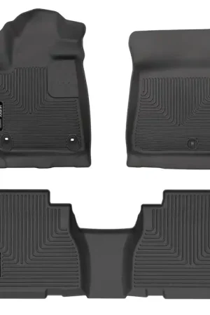 Best Seller Husky Liners 12-22 Toyota Sequoia Weatherbeater Front & 2nd Seat Floor Liners - Black
