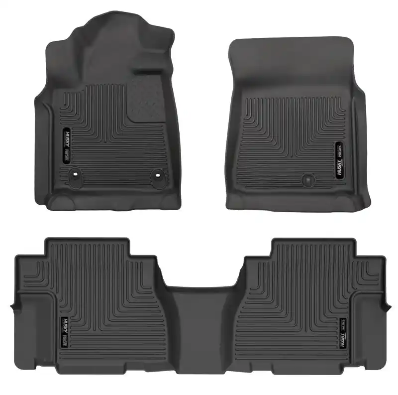 Best Seller Husky Liners 12-22 Toyota Sequoia Weatherbeater Front & 2nd Seat Floor Liners - Black