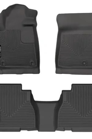 Direct From Factory Husky Liners 08-11 Toyota Sequoia WeatherBeater Front & 2nd Seat Floor Liners (Black)