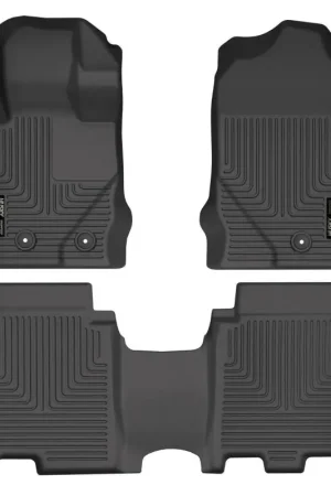 Husky Liners 2021 Ford Bronco 4 Door Weatherbeater Front & 2nd Seat Floor Liners - Black Buy Today