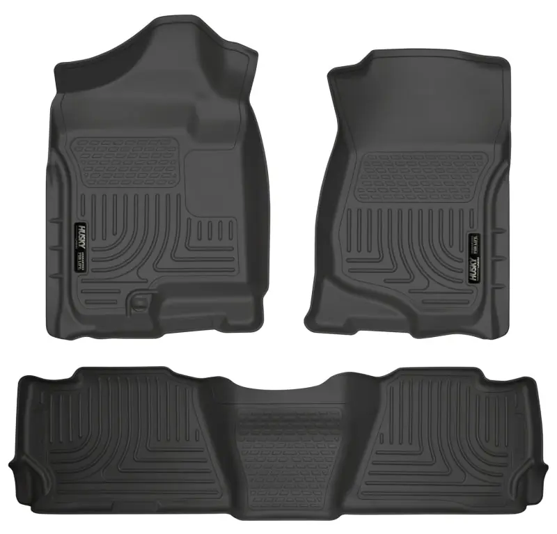 Husky Liners 07-13 GM Escalade/Suburban/Yukon WeatherBeater Black Front & 2nd Seat Floor Liners Same Day Shipping