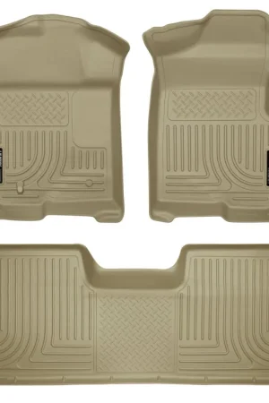 Cheap Husky Liners 09-12 Ford F-150 Super Crew Cab WeatherBeater Combo Tan Floor Liners