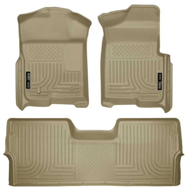 Cheap Husky Liners 09-12 Ford F-150 Super Crew Cab WeatherBeater Combo Tan Floor Liners