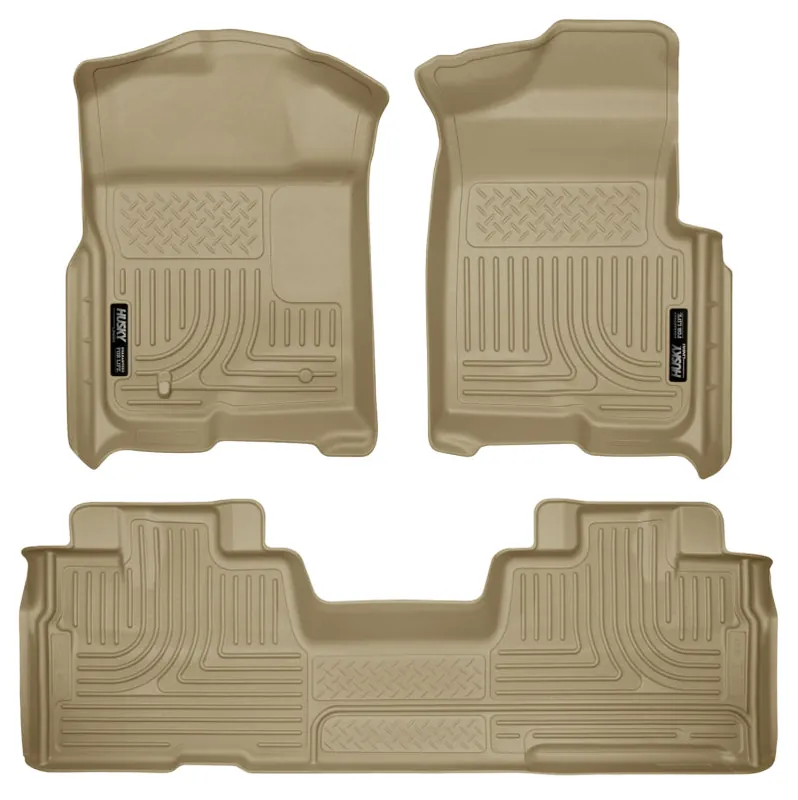 Place Order Husky Liners 09-12 Ford F-150 Super Cab WeatherBeater Combo Tan Floor Liners