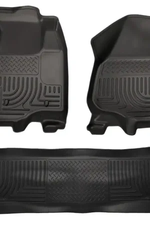 Trending Husky Liners 11-12 Ford SD Crew Cab WeatherBeater Combo Black Floor Liners (w/o Manual Trans Case)