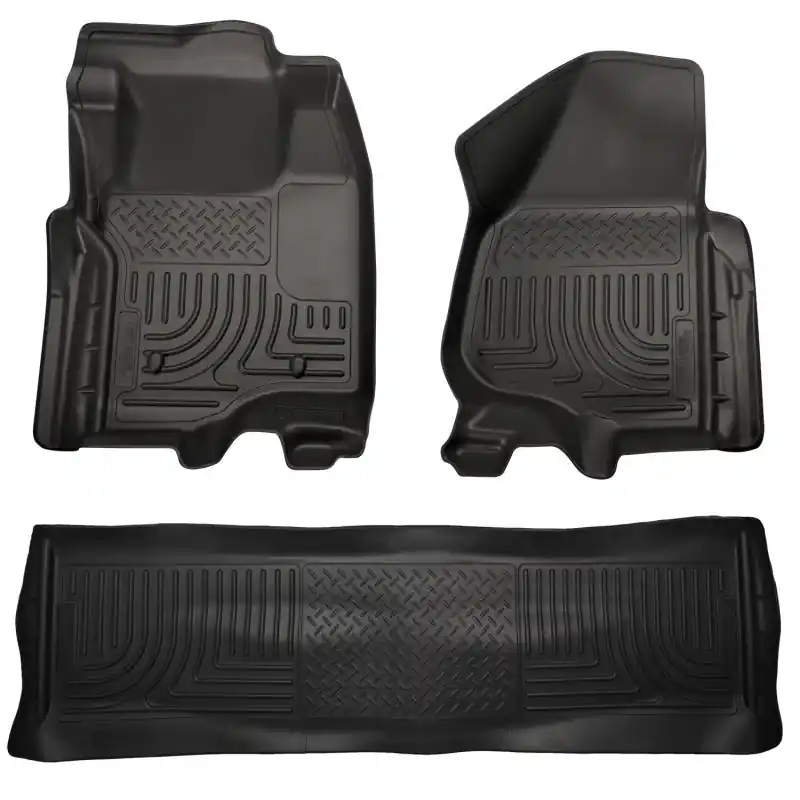 Trending Husky Liners 11-12 Ford SD Crew Cab WeatherBeater Combo Black Floor Liners (w/o Manual Trans Case)