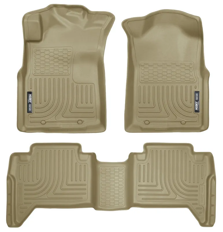 Worldwide Shipping Husky Liners 05-13 Toyota Tacoma WeatherBeater Combo Tan Floor Liners