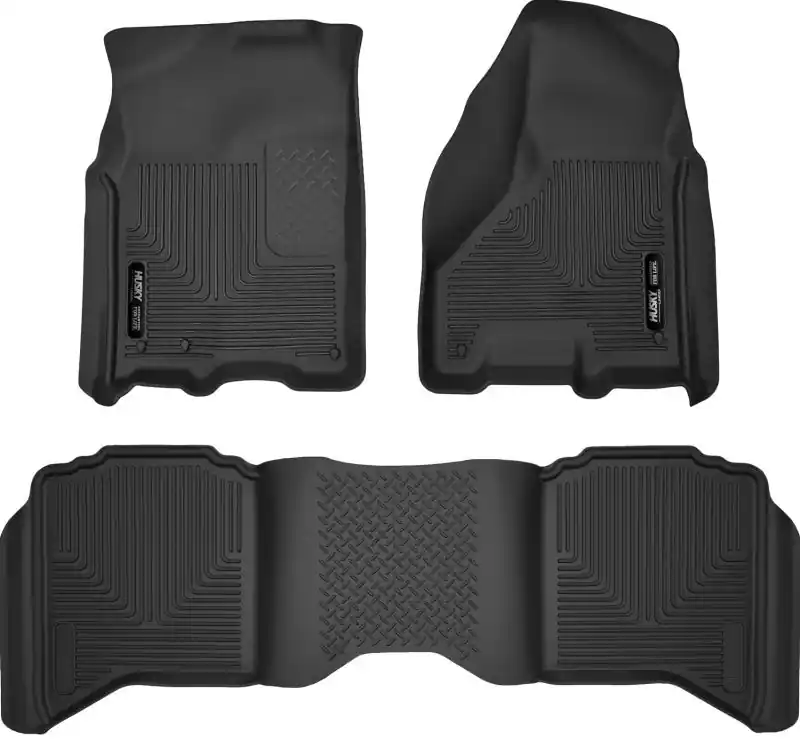 Editor’s Pick Husky Liners 2012 Dodge Ram 1500/2500 Crew Cab WeatherBeater Combo Black Floor Liners