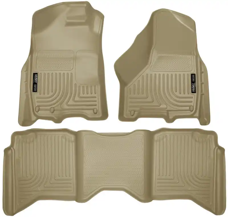 Final Sale Husky Liners 2012 Dodge Ram 1500/2500/3500 Crew Cab WeatherBeater Combo Tan Floor Liners