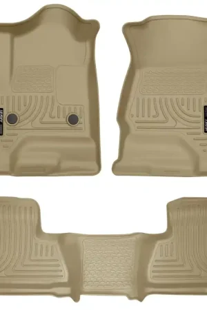 Husky Liners 2015 Chevy/GMC Suburban/Yukon XL WeatherBeater Combo Tan Front & 2nd Seat Floor Liners Trusted Brand