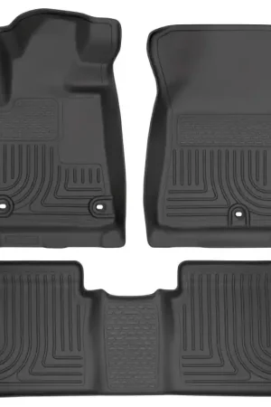 Husky Liners 2014 Toyota Tundra Double Cab Pickup WeatherBeater Black Front & 2nd Seat Floor Liners Brand New